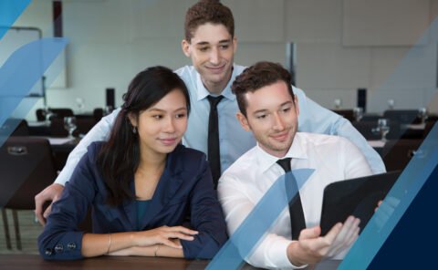 Graphic designers in a meeting