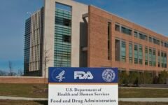 Entrance sign and building at the U.S. Food and Drug Administration (FDA) headquarters at White Oak, Maryland.