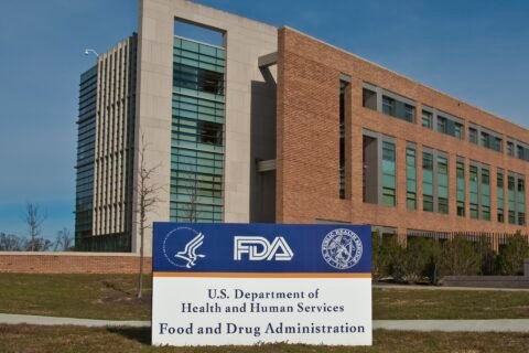 Entrance sign and building at the U.S. Food and Drug Administration (FDA) headquarters at White Oak, Maryland.